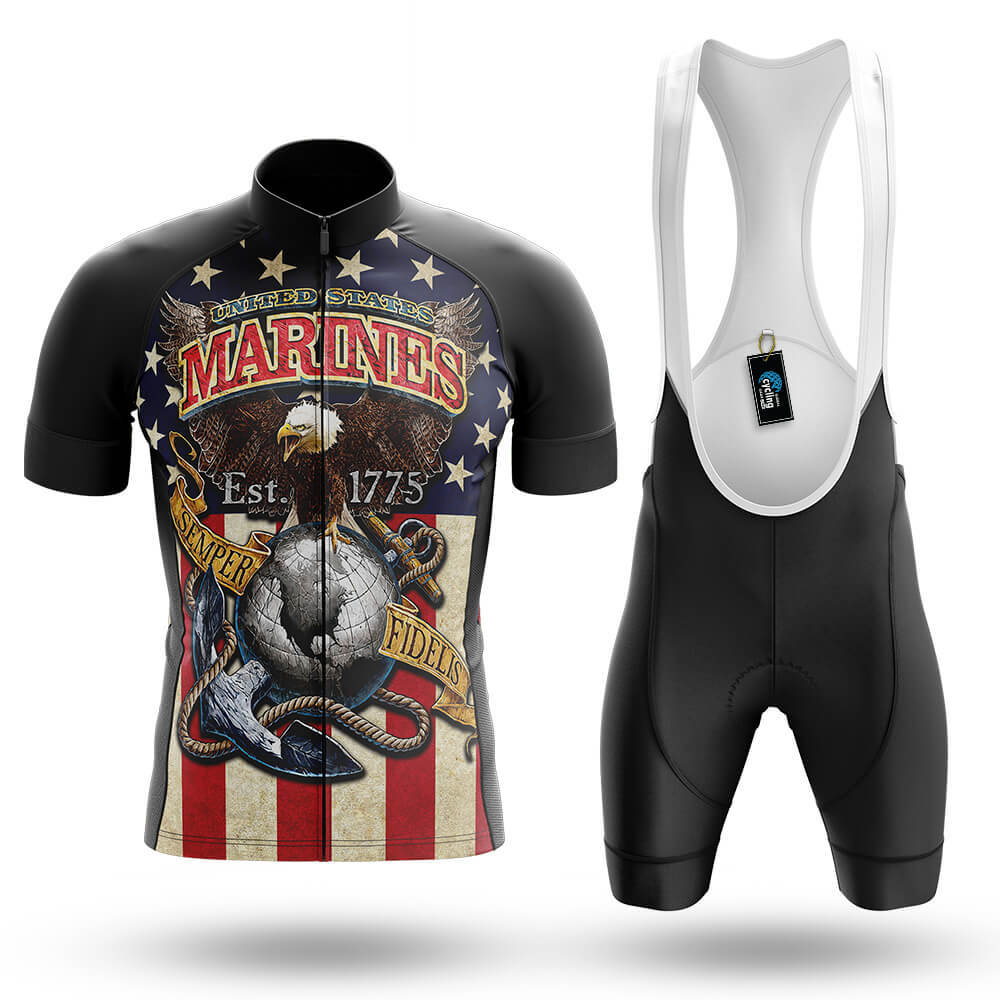 Retro Marines - Men's Cycling Kit-Full Set-Global Cycling Gear
