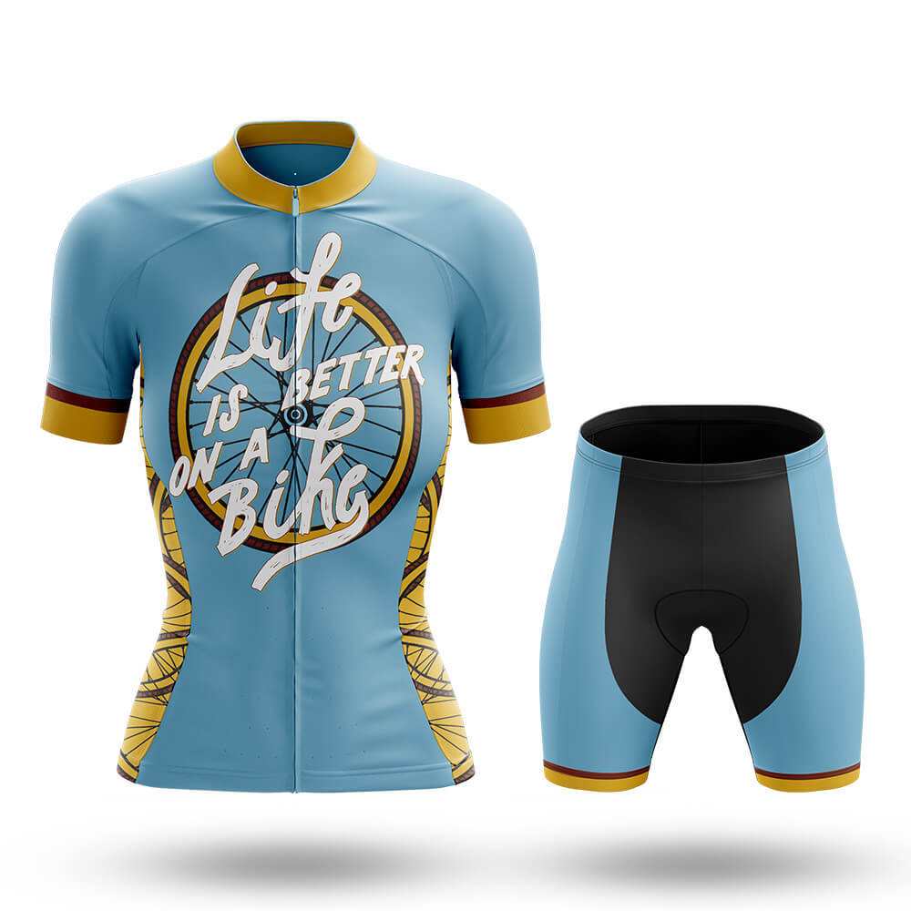 Life Is Better On A Bike V2 - Women's Cycling Kit-Full Set-Global Cycling Gear