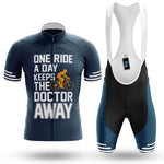 One Ride A Day - Navy - Men's Cycling Kit-Full Set-Global Cycling Gear