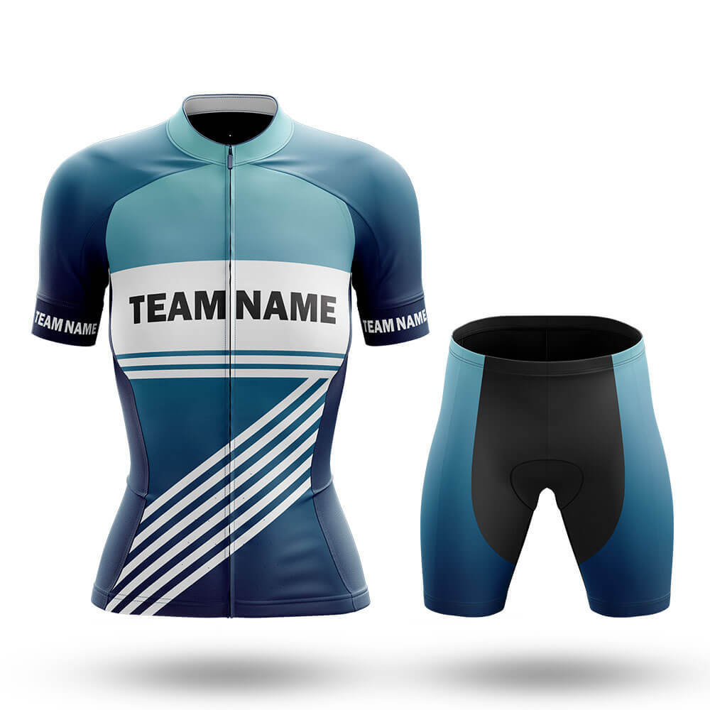 Custom Team Name S3 Blue - Women's Cycling Kit-Full Set-Global Cycling Gear