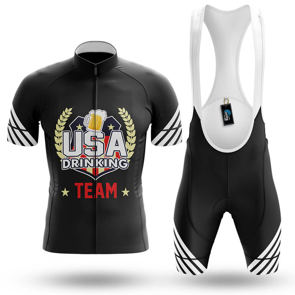 USA Drinking Team - Black - Men's Cycling Kit-Full Set-Global Cycling Gear