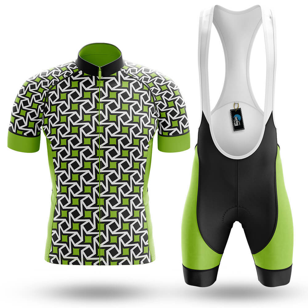Tiny Pattern - Green - Men's Cycling Kit-Full Set-Global Cycling Gear