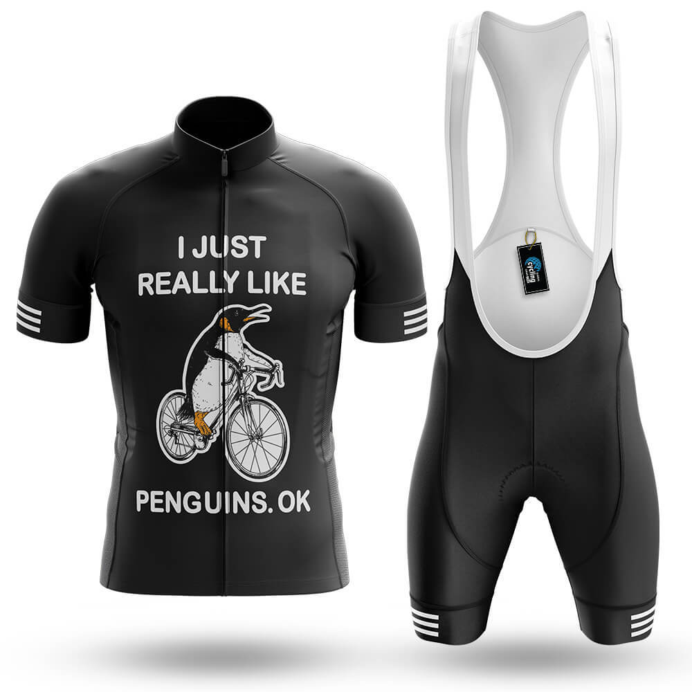 Really Like Penguins - Men's Cycling Kit-Full Set-Global Cycling Gear