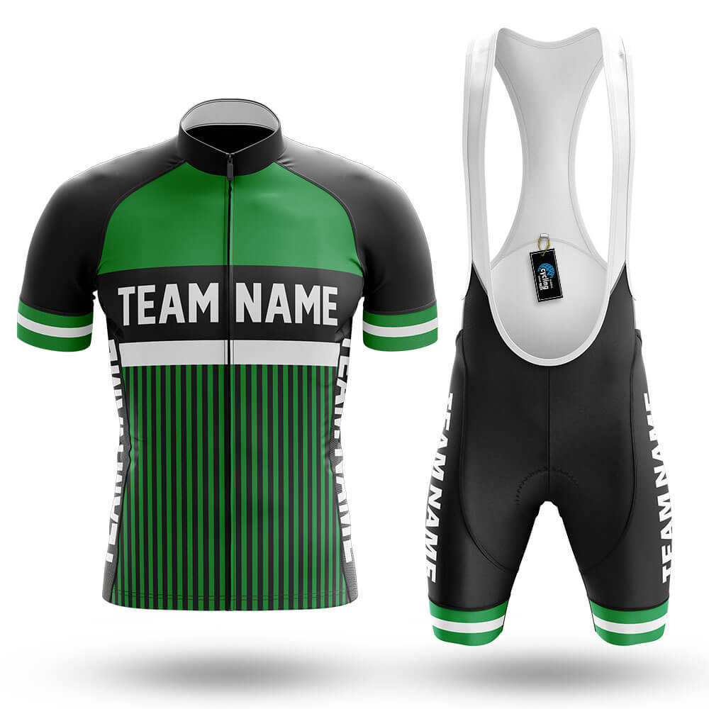Custom Team Name M6 Green - Men's Cycling Kit-Full Set-Global Cycling Gear