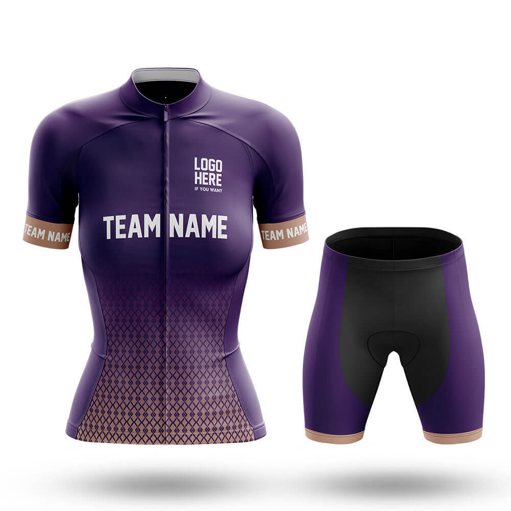 Custom Team Name S1 Violet - Women's Cycling Kit-Full Set-Global Cycling Gear