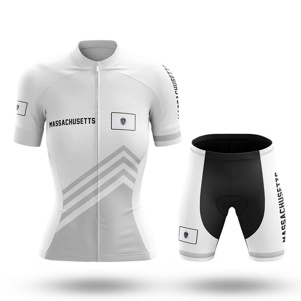 Massachusetts S4 White - Women - Cycling Kit-Full Set-Global Cycling Gear