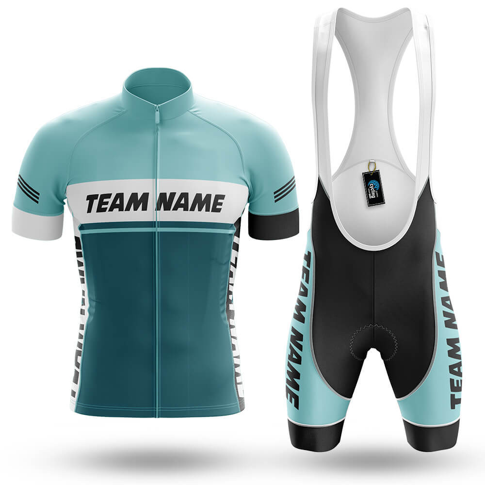 Custom Team Name M1 Blue - Men's Cycling Kit-Full Set-Global Cycling Gear