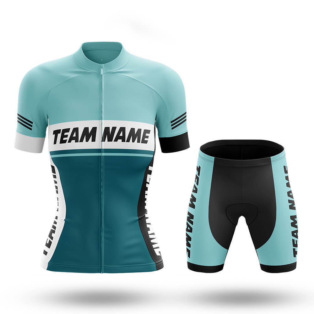 Custom Team Name M1 Blue - Women's Cycling Kit-Full Set-Global Cycling Gear