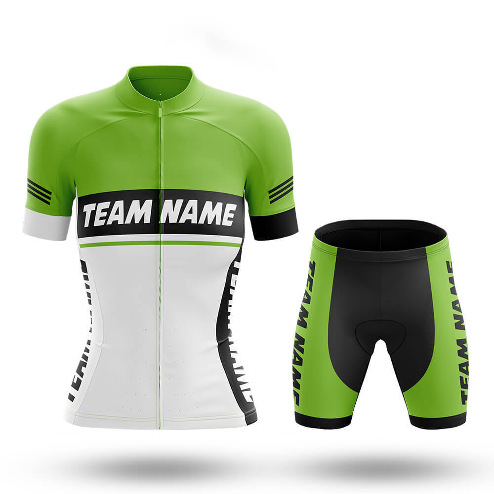 Custom Team Name M1 Green - Women's Cycling Kit-Full Set-Global Cycling Gear