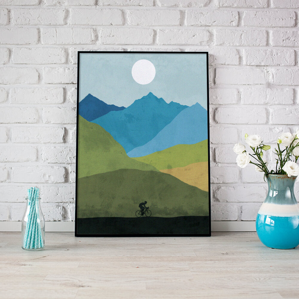 Cycling Scene - Wall Art Canvas-Small 20X30cm (8X12in)-Global Cycling Gear