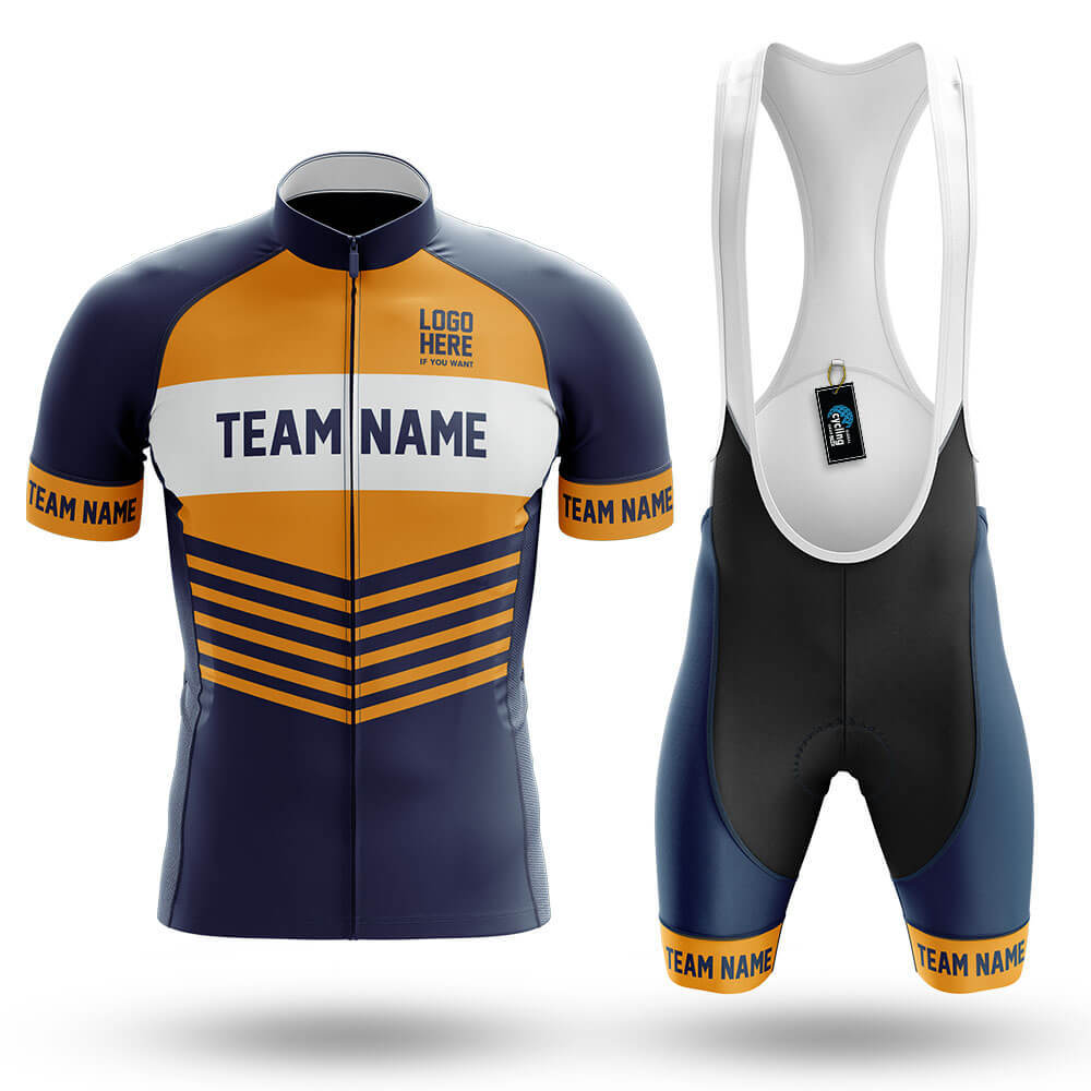 Custom Team Name V20 Navy - Men's Cycling Kit-Full Set-Global Cycling Gear