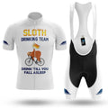 Sloth Drinking Team - White - Men's Cycling Kit-Full Set-Global Cycling Gear