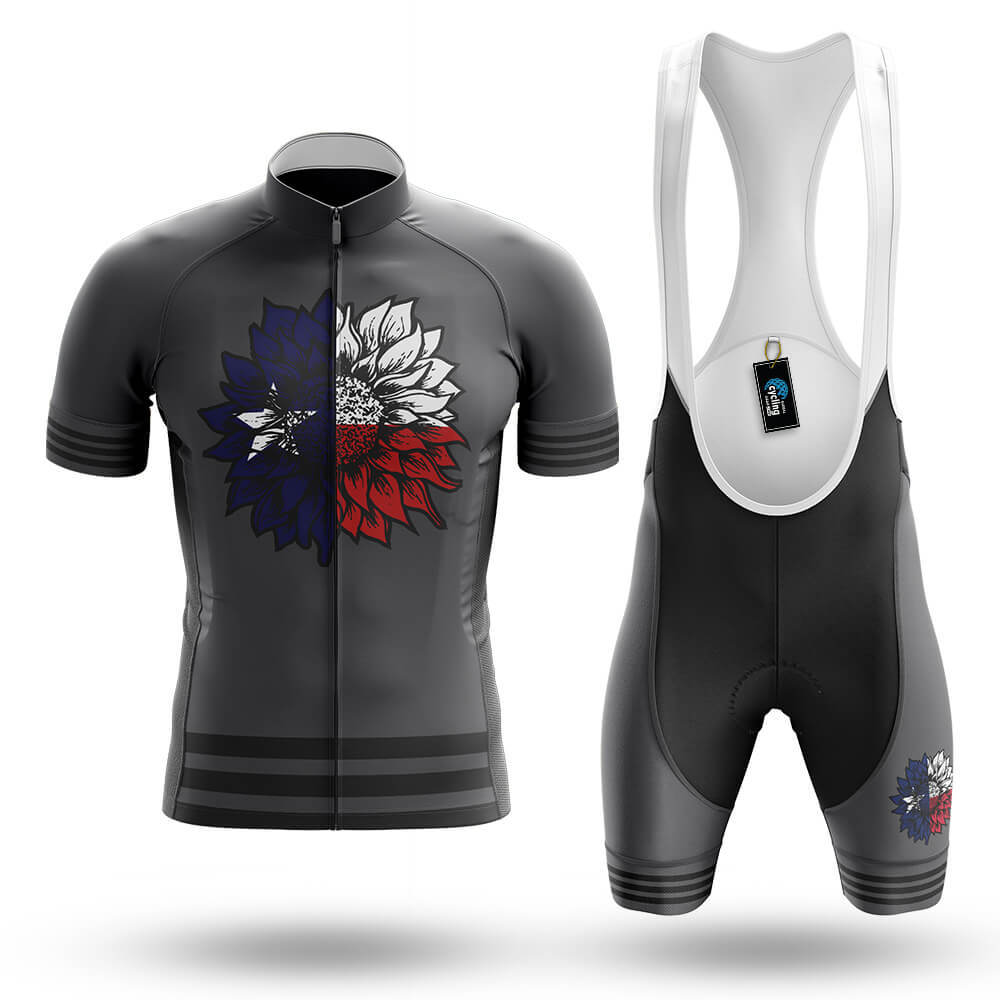 Texas Sunflower - Grey - Men's Cycling Kit-Full Set-Global Cycling Gear
