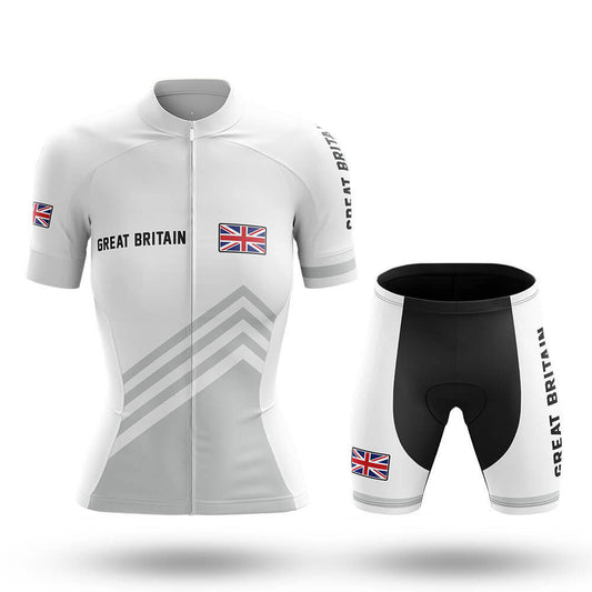 Great Britain S5 White - Women - Cycling Kit-Full Set-Global Cycling Gear