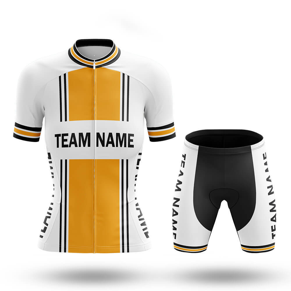 Custom Team Name M4 Yellow - Women's Cycling Kit-Full Set-Global Cycling Gear