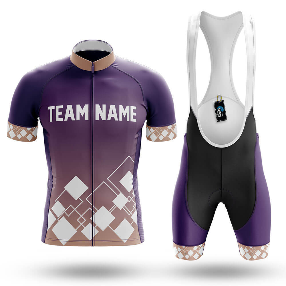 Custom Team Name V19 Violet - Men's Cycling Kit-Full Set-Global Cycling Gear