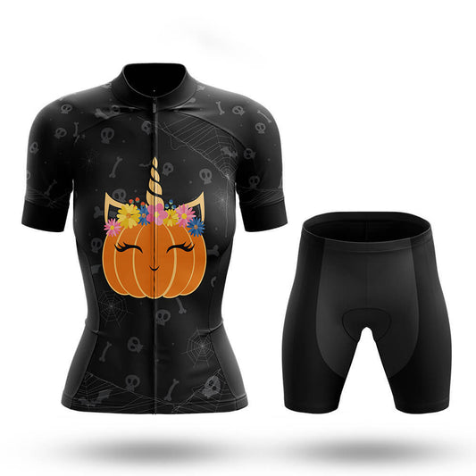 Unicorn Pumpkin - Women's Cycling Kit-Full Set-Global Cycling Gear