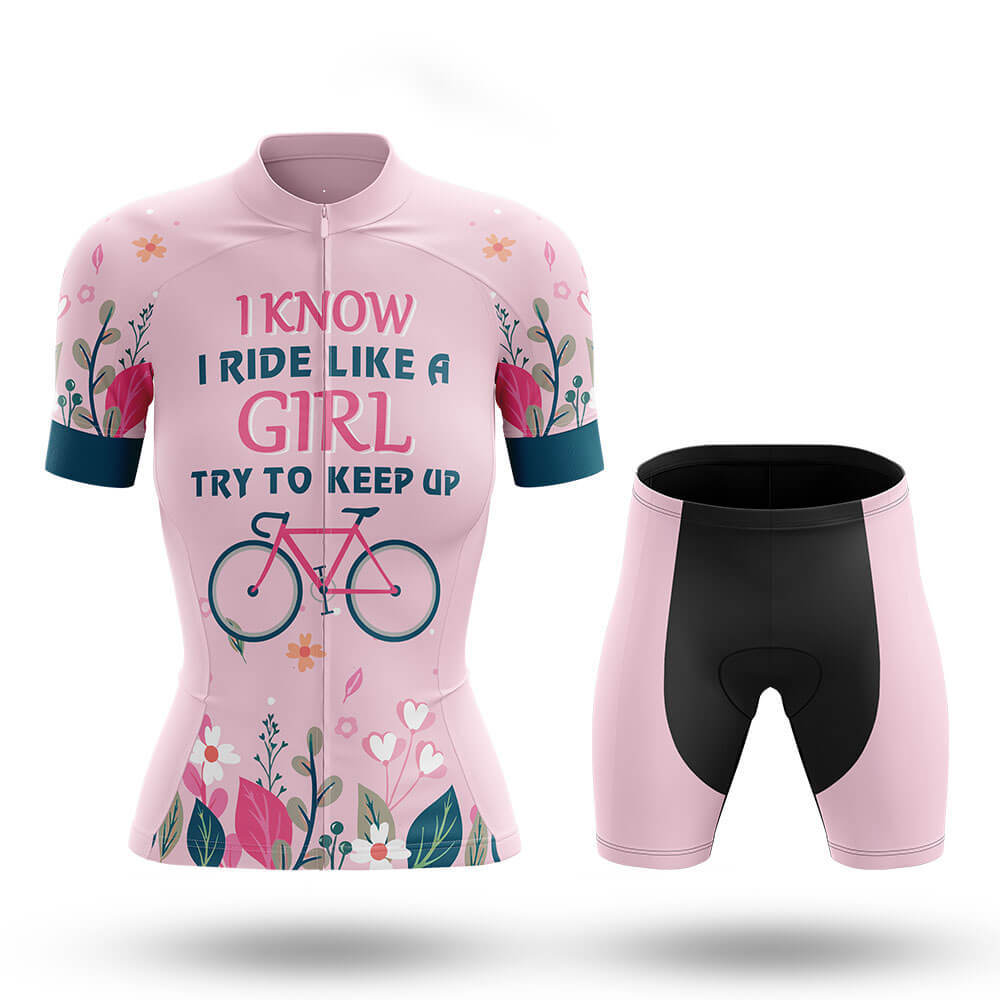 Like A Girl V4 - Women - Cycling Kit-Full Set-Global Cycling Gear