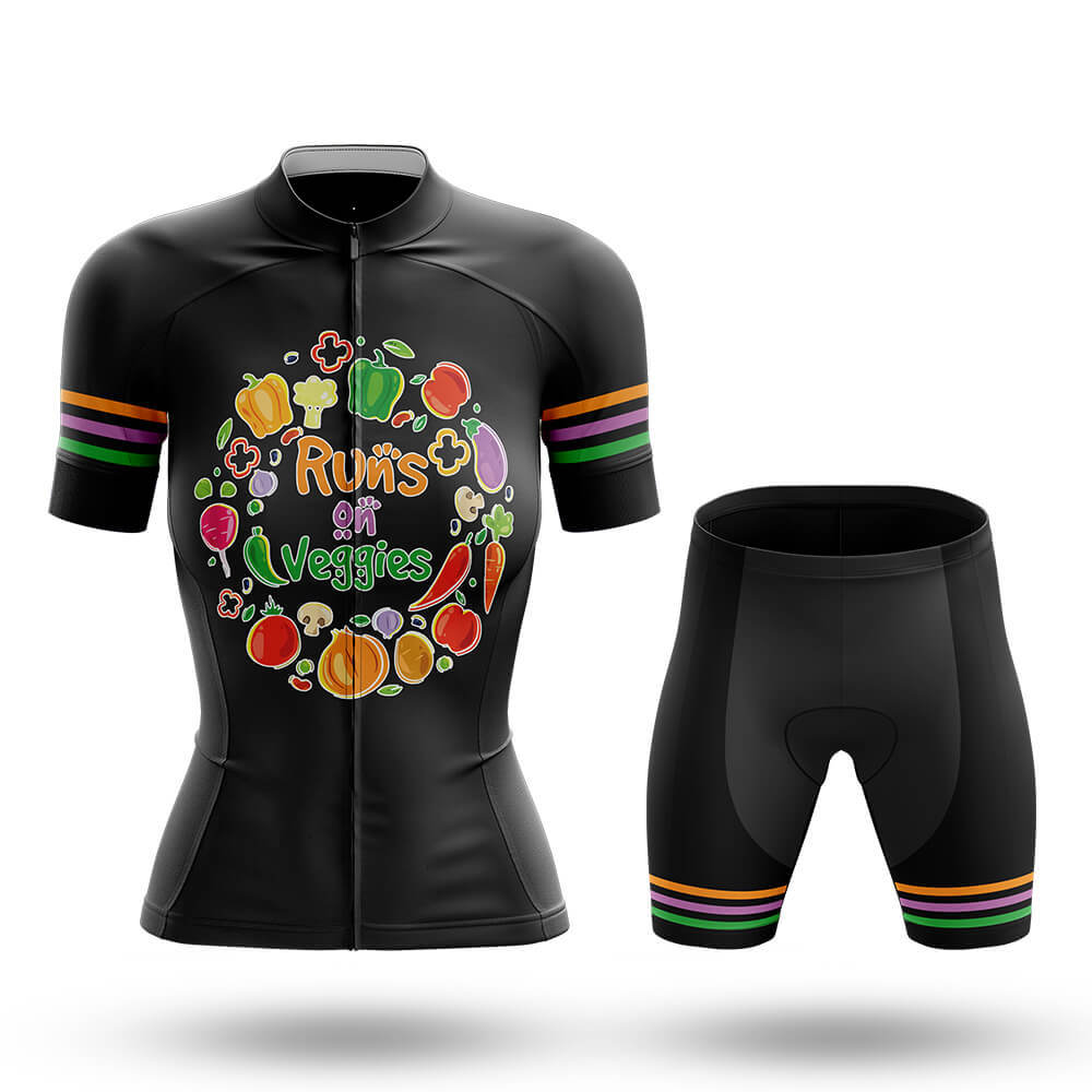 Runs On Veggies - Women's Cycling Kit-Full Set-Global Cycling Gear