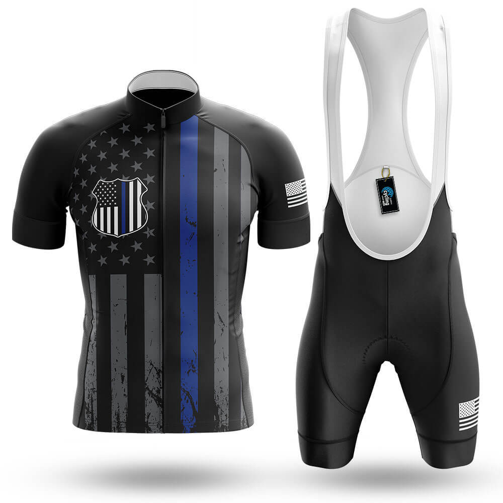 Thin Blue Line V4 - Men's Cycling Kit-Full Set-Global Cycling Gear