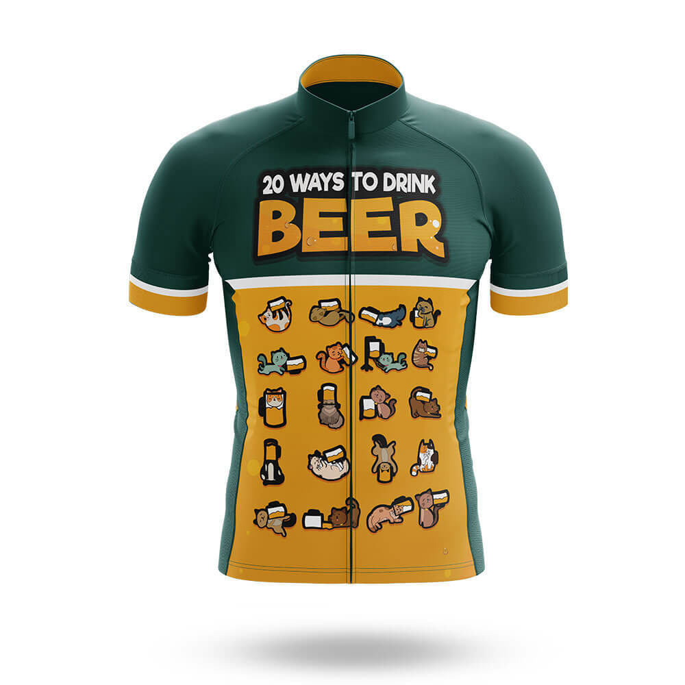 20 Ways To Drink Beer - Men's Cycling Kit-Jersey Only-Global Cycling Gear