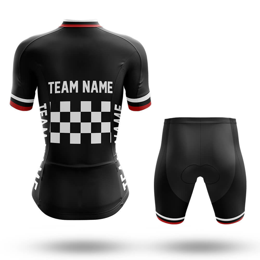 Custom Team Name M7 Black - Women's Cycling Kit-Full Set-Global Cycling Gear