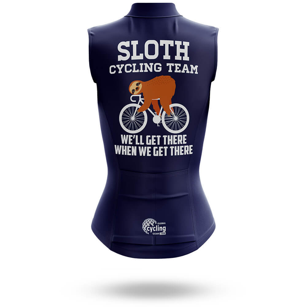 Sloth Cycling Team - Women's Sleeveless Jersey-S-Global Cycling Gear