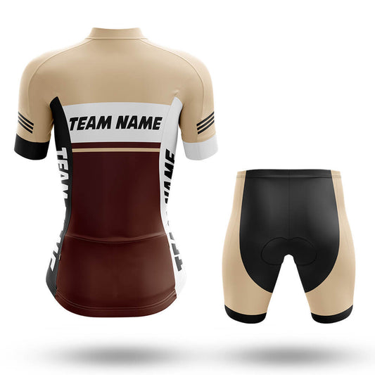 Custom Team Name M1 Brown - Women's Cycling Kit-Full Set-Global Cycling Gear