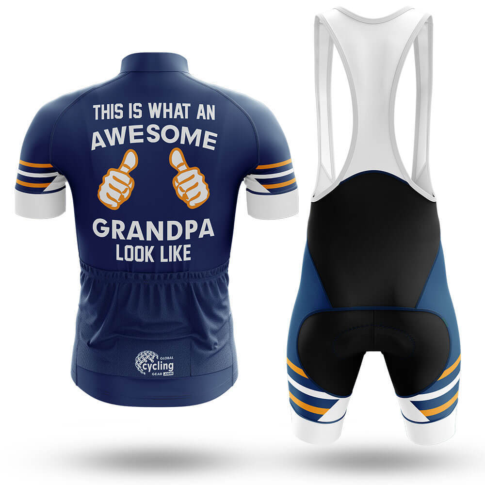 Awesome Grandpa V3 - Navy - Men's Cycling Kit-Full Set-Global Cycling Gear