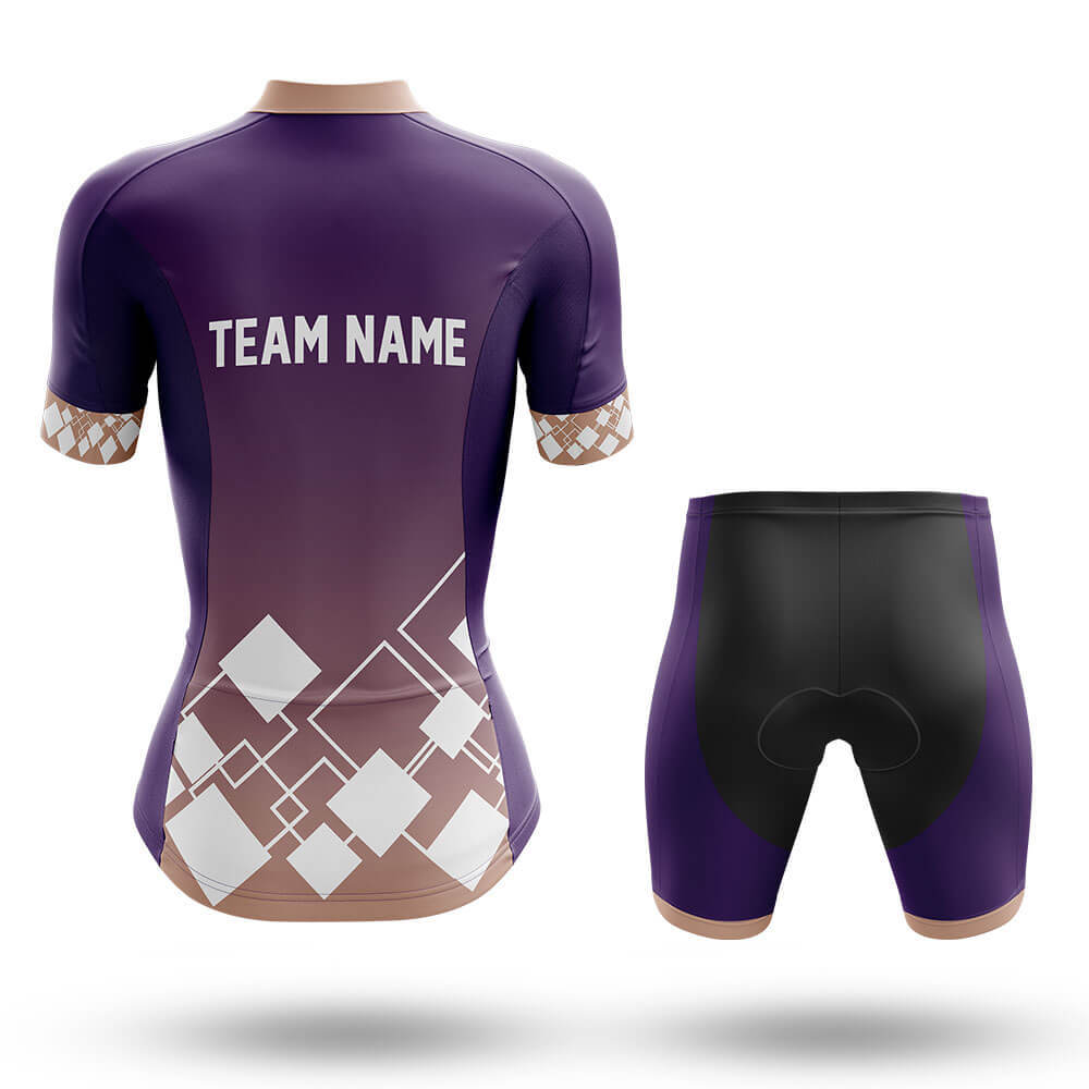 Custom Team Name V19 Violet - Women's Cycling Kit-Full Set-Global Cycling Gear