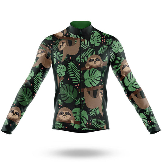 Sloth Lover - Men's Cycling Kit-Long Sleeve Jersey-Global Cycling Gear