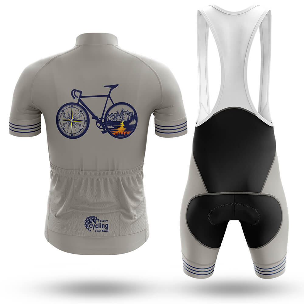 Retro Bike Mountains - Men's Cycling Kit-Full Set-Global Cycling Gear