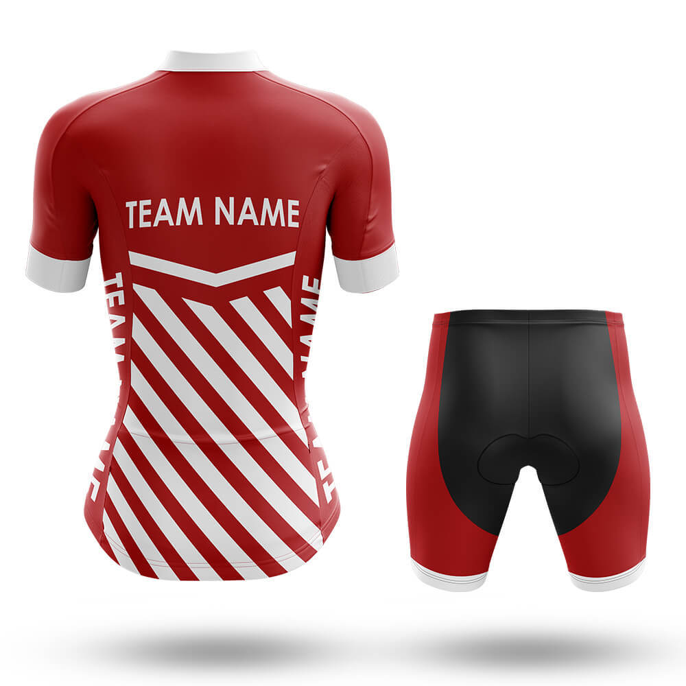 Custom Team Name M3 Red - Women's Cycling Kit-Full Set-Global Cycling Gear