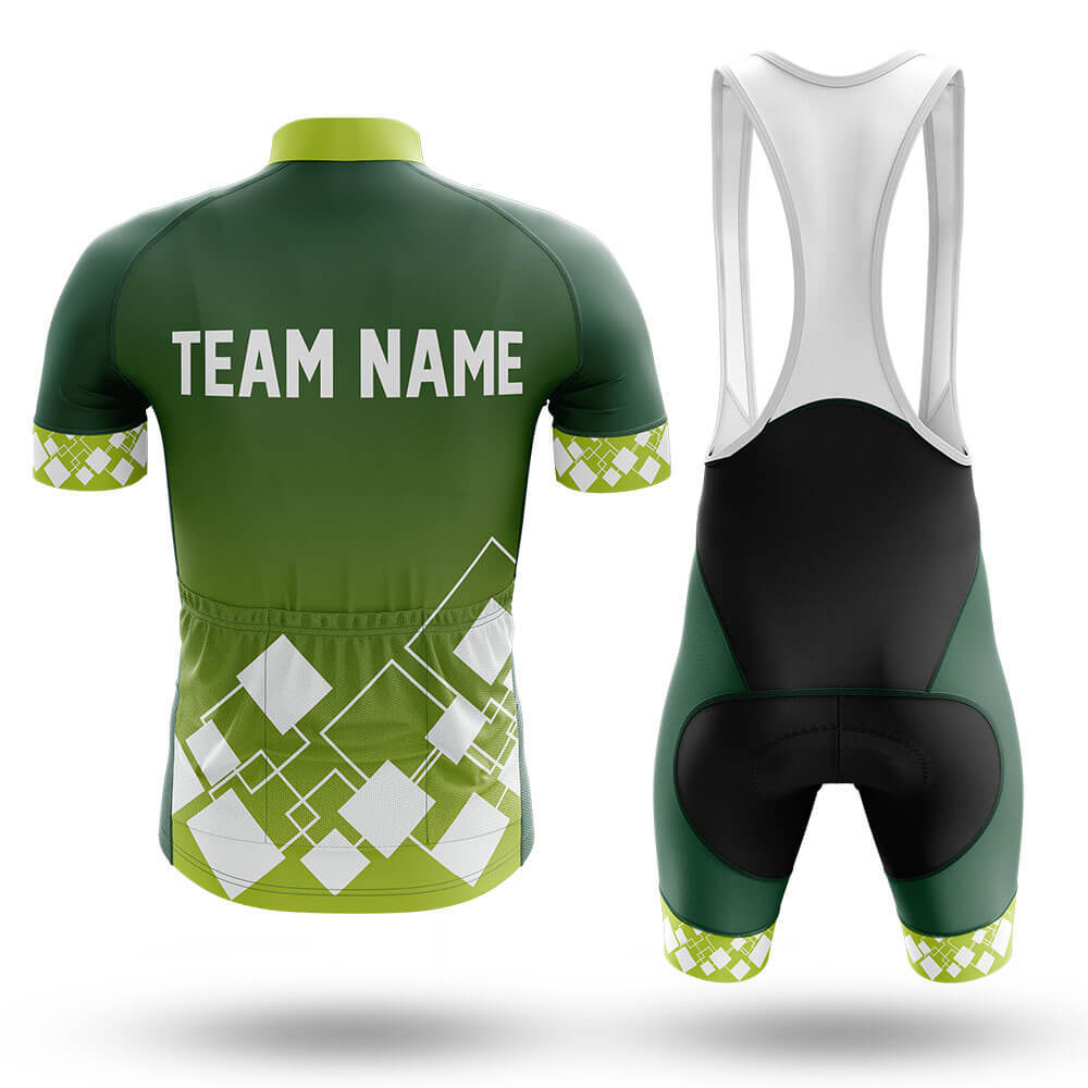 Custom Team Name V19 Green - Men's Cycling Kit-Full Set-Global Cycling Gear