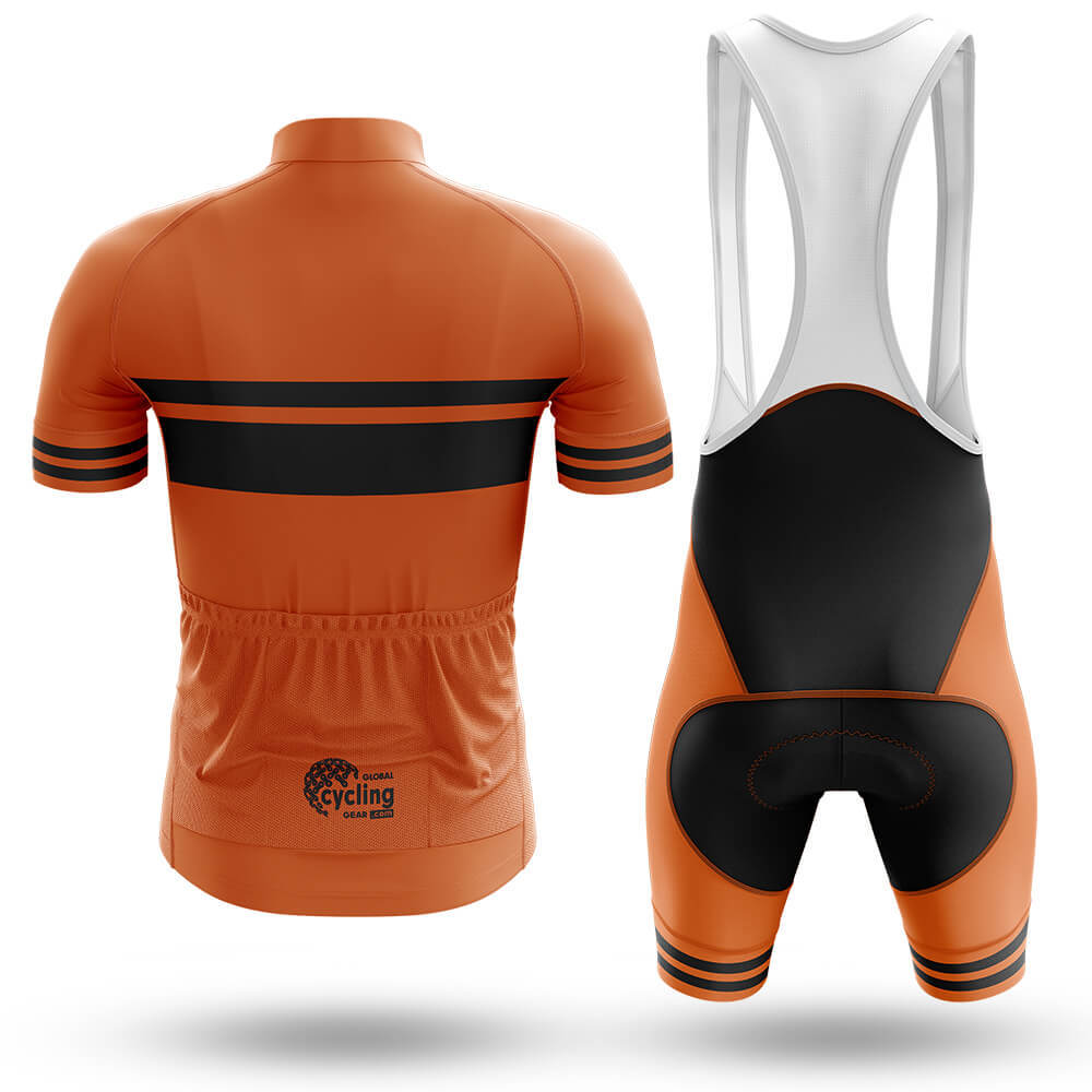 Classic Stripe - Orange - Men's Cycling Kit-Full Set-Global Cycling Gear