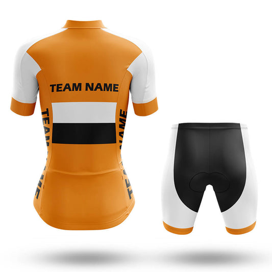 Custom Team Name M2 Orange - Women's Cycling Kit-Full Set-Global Cycling Gear