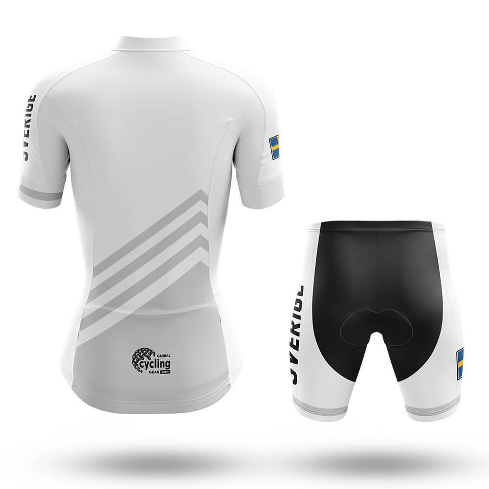Sverige S5 White - Women - Cycling Kit-Full Set-Global Cycling Gear