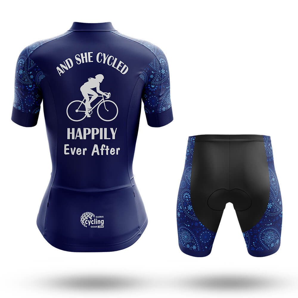 She Cycled Happily - Women's Cycling Kit-Full Set-Global Cycling Gear