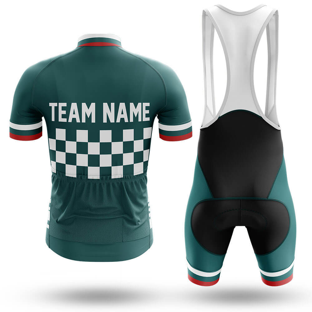 Custom Team Name M7 Green - Men's Cycling Kit-Full Set-Global Cycling Gear