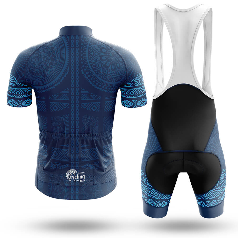 Blue Bike Pattern - Men's Cycling Kit - Global Cycling Gear