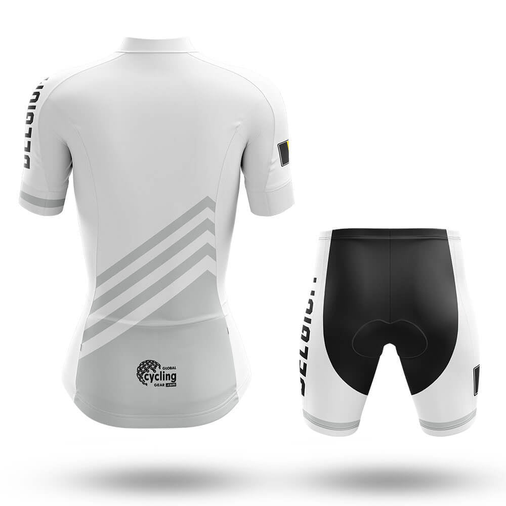 Belgium S5 White - Women - Cycling Kit-Full Set-Global Cycling Gear