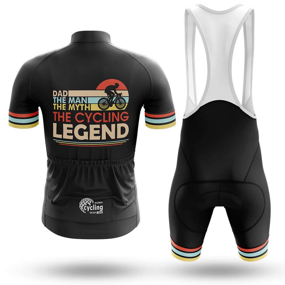 Dad The Cycling Legend - V2 - Men's Cycling Kit-Full Set-Global Cycling Gear