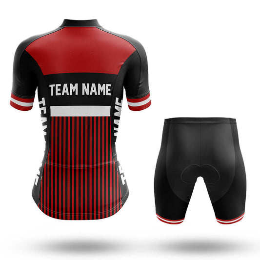 Custom Team Name M6 Red - Women's Cycling Kit-Full Set-Global Cycling Gear