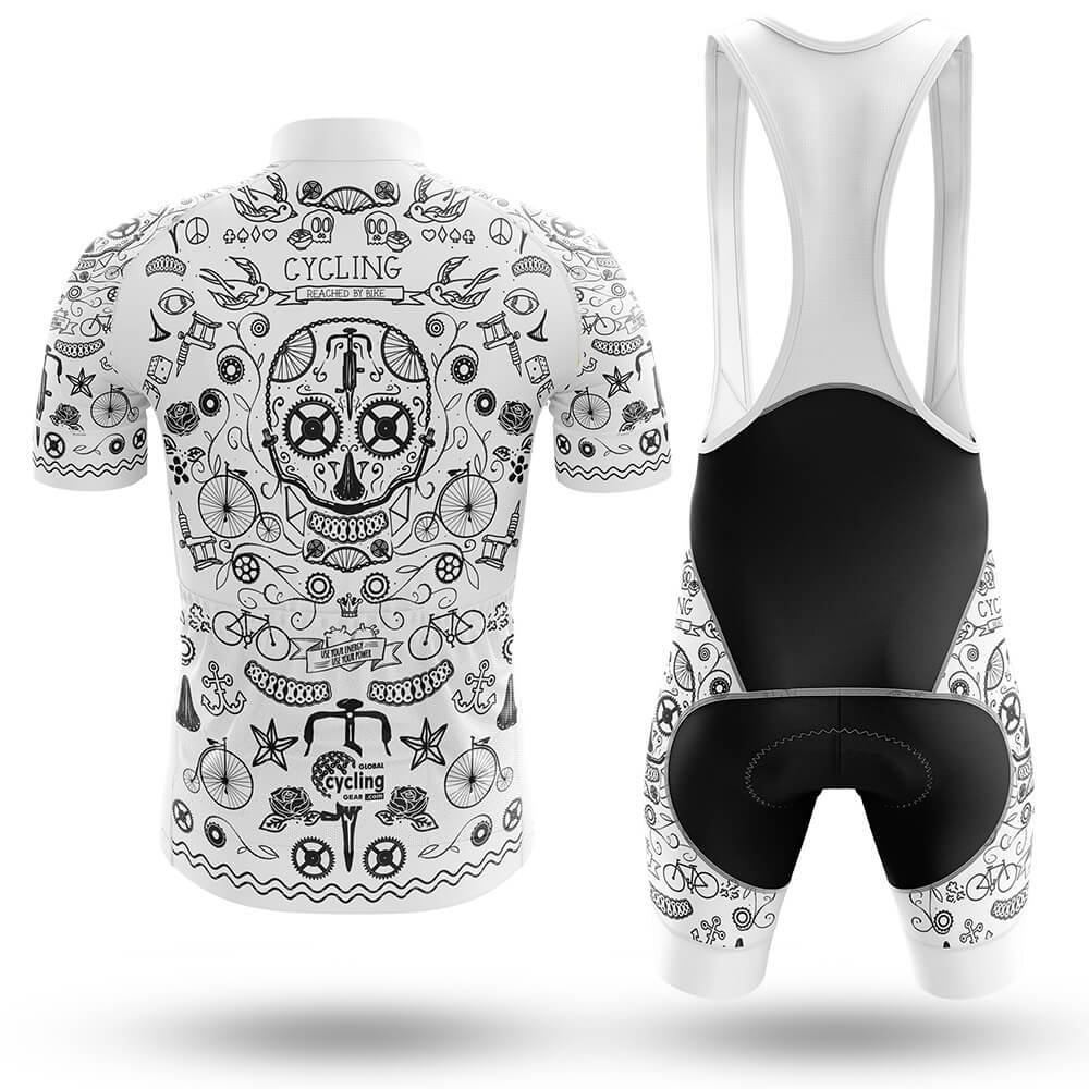 White Tattoo Cycling Jersey - Men's Cycling Kit - Global Cycling Gear