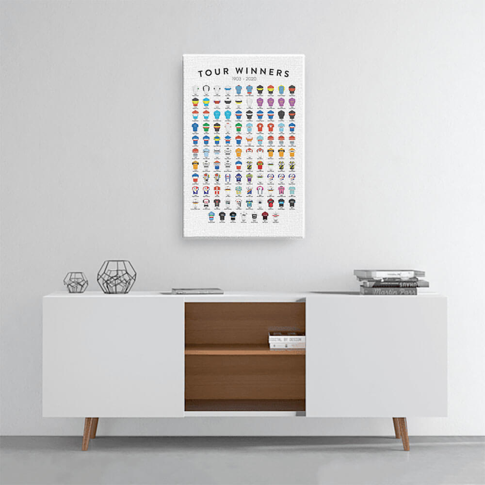 Tour Winners - Wall Art Poster-Global Cycling Gear