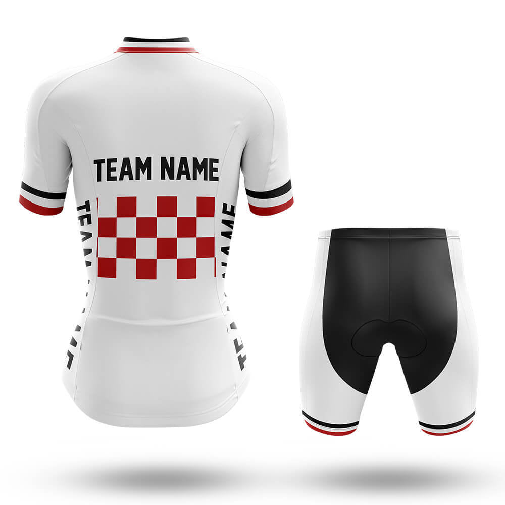 Custom Team Name M7 White - Women's Cycling Kit-Full Set-Global Cycling Gear