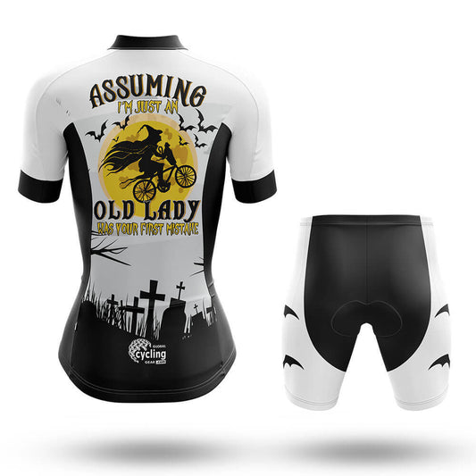 Halloween Lady V4 - White - Women - Cycling Kit-Full Set-Global Cycling Gear
