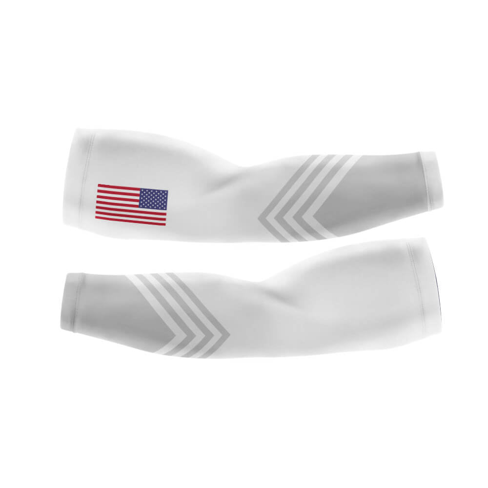 USA S5 White - Arm And Leg Sleeves-S-Global Cycling Gear