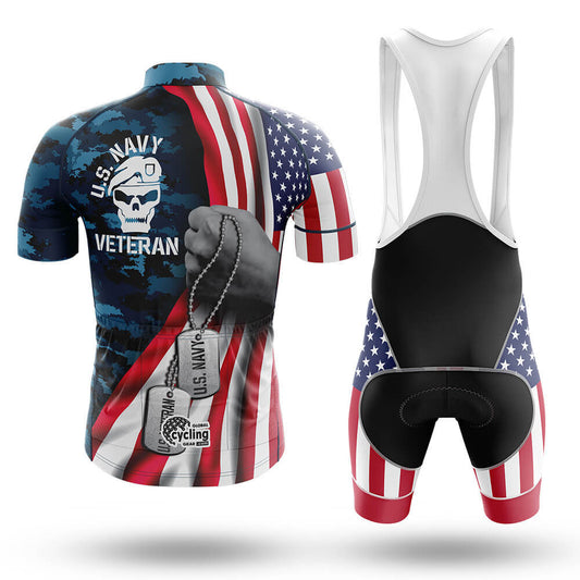 US Navy Veteran Flag - Men's Cycling Kit-Full Set-Global Cycling Gear