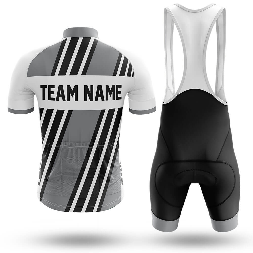Custom Team Name M5 Grey - Men's Cycling Kit-Full Set-Global Cycling Gear